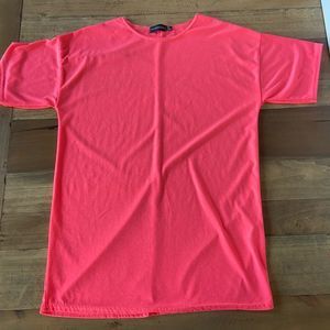 Pretty Little Thing Bright Pink Oversized Tee/Tunic - Small